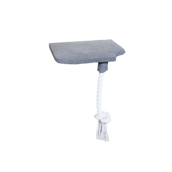 All For Paws Skywalk - Step-In Platform With Rope - Wandkrabpaal - 32x8x28 cm Grijs