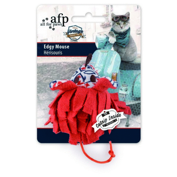 All For Paws Edgy Mouse - Kattenspeelgoed - 24x16x5 cm Assorti