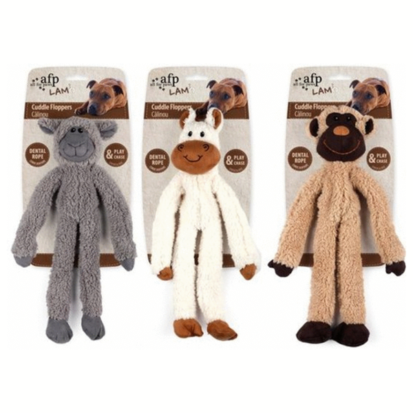 All For Paws Lambswool Cuddle Ropey Floppers - Hondenspeelgoed - 43x16x6.5 cm Multi-Color