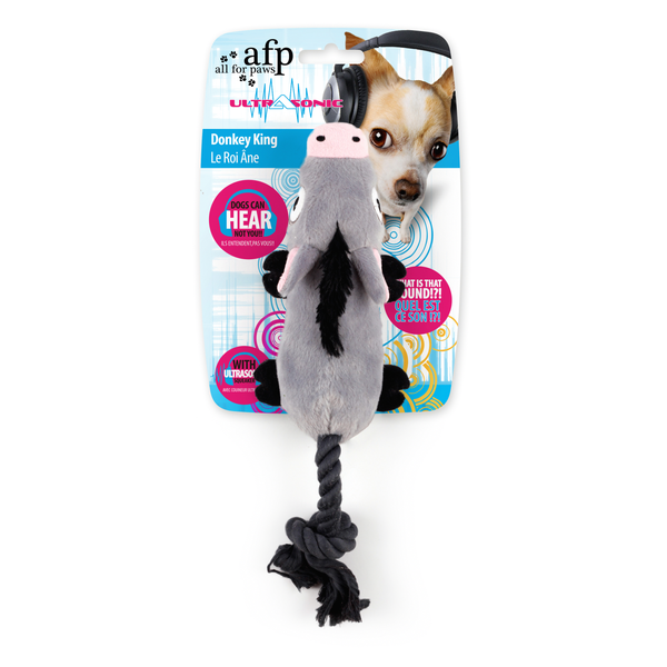 Afbeelding All For Paws Speeltje Ultrasonic Ezel - Hondenspeelgoed - 38x12x6 cm Grijs door Petsplace.nl