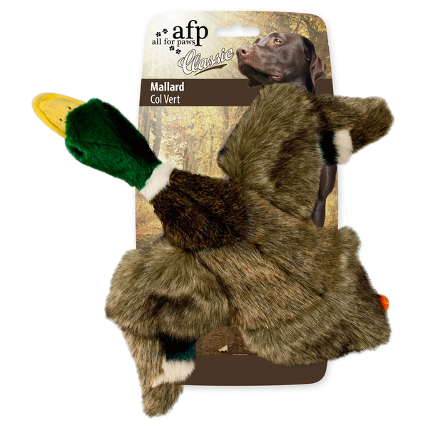 Afbeelding All For Paws Eend - Hondenspeelgoed - 20x19x5 cm Bruin door Petsplace.nl