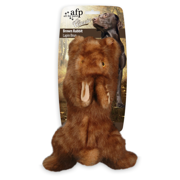 Afbeelding All For Paws Konijn - Hondenspeelgoed - 20x7x12 cm Bruin door Petsplace.nl