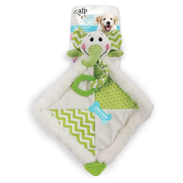 Afbeelding All For Paws Blanky Elephant - Hondenspeelgoed - 40x34x10 cm Multi-Color door Petsplace.nl