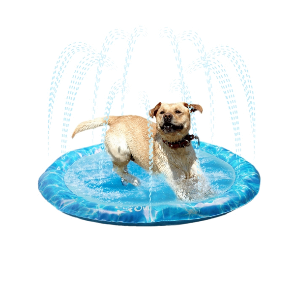 Afbeelding All For Paws Chill Out Bad Met Fontein - Hondenverkoeling - 126x8 cm 1130 g Blauw L door Petsplace.nl