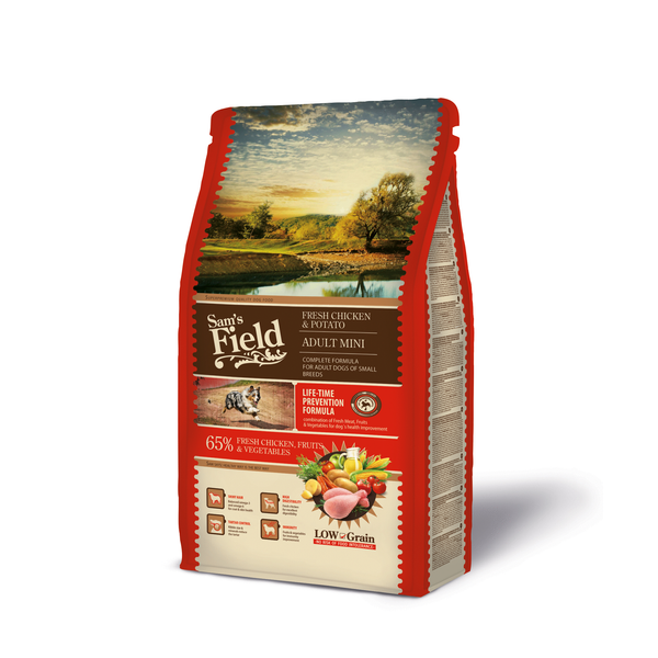 Afbeelding Sam's Field Adult Mini Kip&Aardappel - Hondenvoer - 2.5 kg door Petsplace.nl