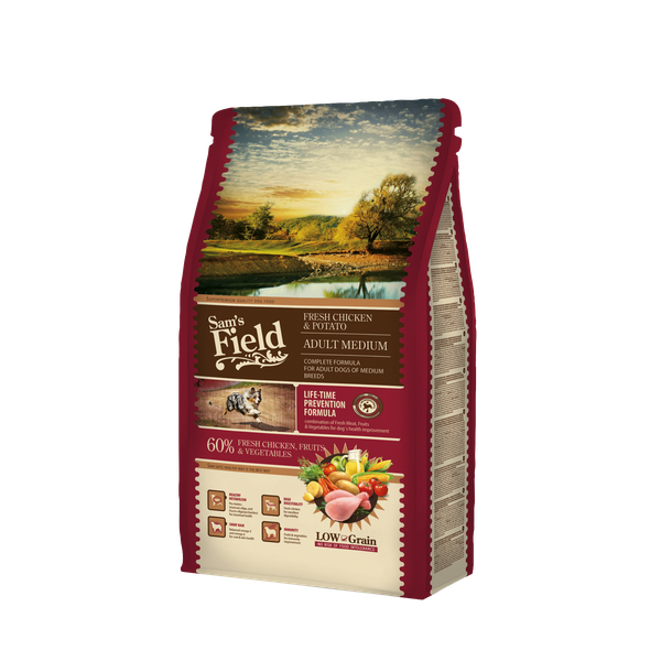 Sam's Field Adult Medium Kip&Aardappel - Hondenvoer - 2.5 kg