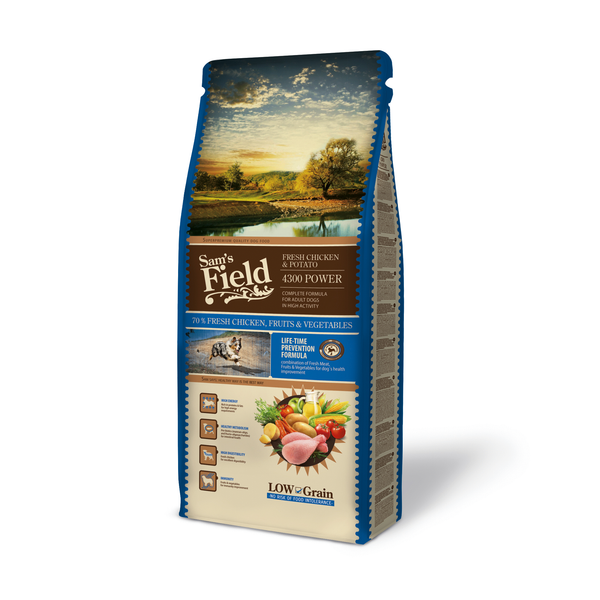 Sam's Field 4300 Power Kip&Aardappel - Hondenvoer - 13 kg