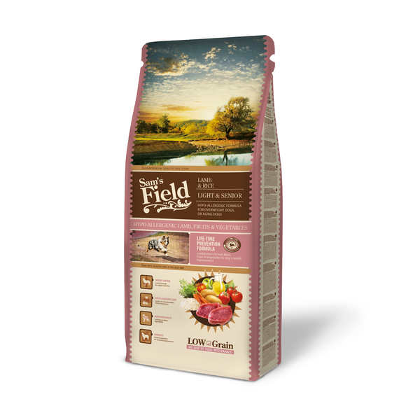 Afbeelding Sam's Field Light & Senior Lam&Rijst - Hondenvoer - 13 kg door Petsplace.nl