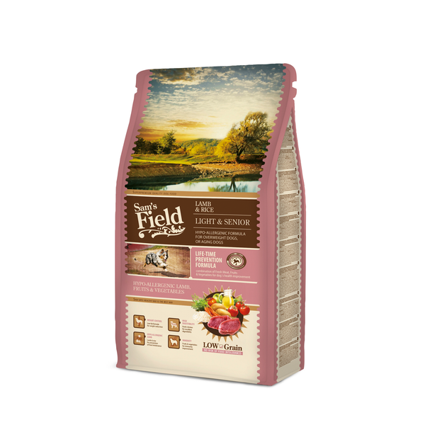 Sam's Field Light & Senior Lam&Rijst - Hondenvoer - 2.5 kg