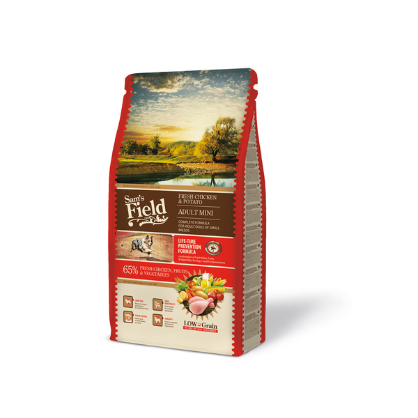 Afbeelding Sam's Field Adult Mini Kip&Aardappel - Hondenvoer - 8 kg door Petsplace.nl