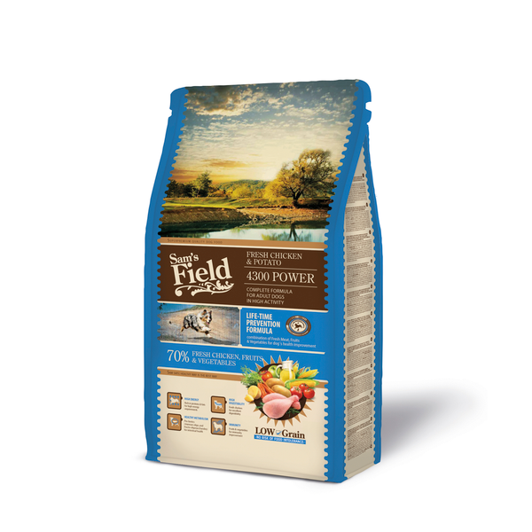 Sam's Field 4300 Power Kip&Aardappel - Hondenvoer - 2.5 kg