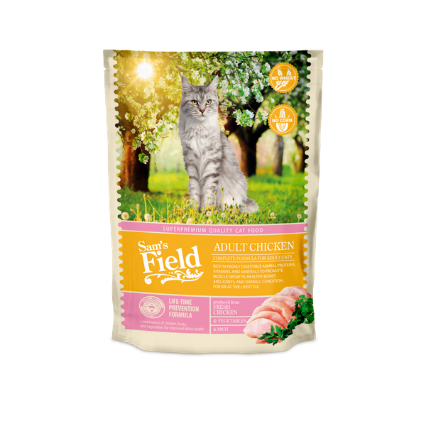 Afbeelding Sam's Field Cat Adult Kip - Kattenvoer - 400 g door Petsplace.nl