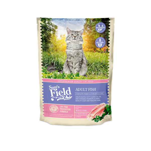 Afbeelding Sam's Field Cat Adult Vis - Kattenvoer - 400 g door Petsplace.nl