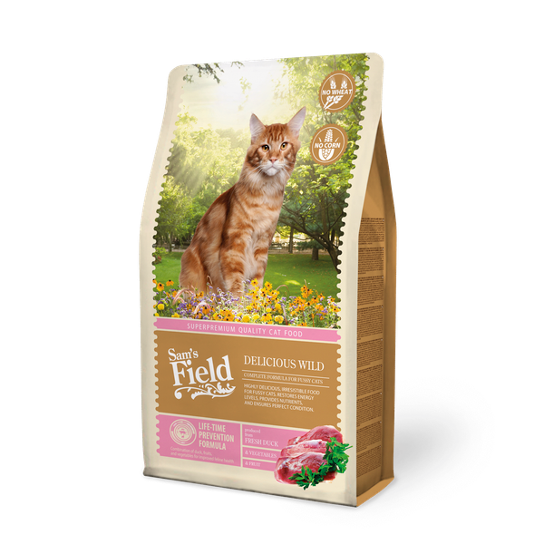 Afbeelding Sam's Field Cat Delicious Wild - Kattenvoer - 2.5 kg door Petsplace.nl