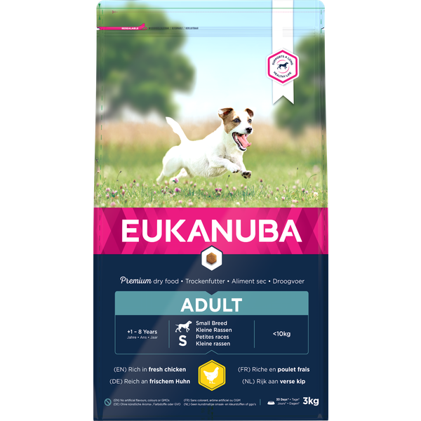 Afbeelding Eukanuba Active Adult Small Breed kip hondenvoer 3 kg door Petsplace.nl