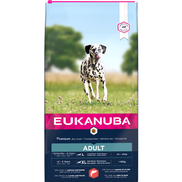 Afbeelding Eukanuba Adult Zalm & Rijst hondenvoer 12 kg door Petsplace.nl