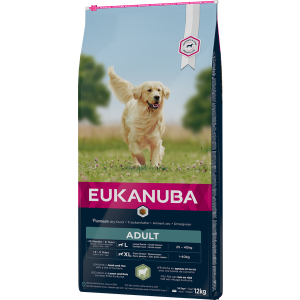 Afbeelding Eukanuba Adult Large Breed Lam & Rijst hondenvoer 12 kg door Petsplace.nl