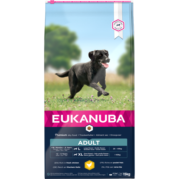 Afbeelding Eukanuba Active Adult Large Breed kip hondenvoer 15 kg door Petsplace.nl
