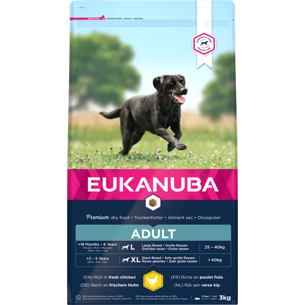 Afbeelding Eukanuba Active Adult Large Breed kip hondenvoer 3 kg door Petsplace.nl