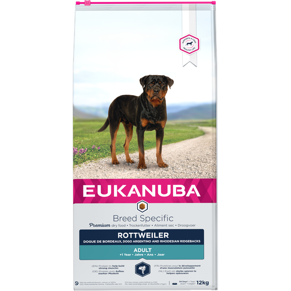 Afbeelding Eukanuba Rottweiler hondenvoer 12 kg door Petsplace.nl