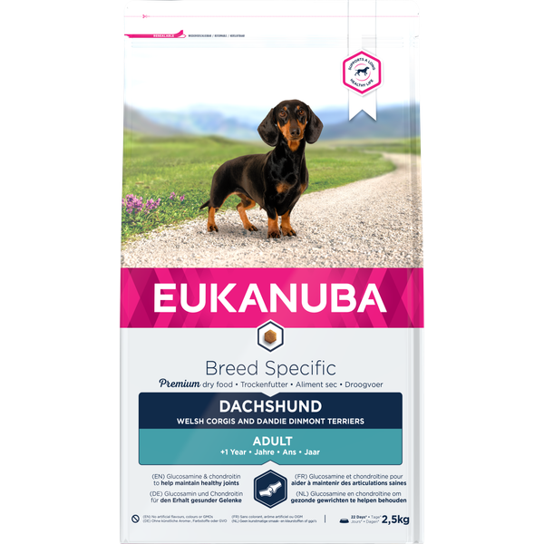 Afbeelding Eukanuba Dachshund adult hondenvoer 2,5 kg door Petsplace.nl