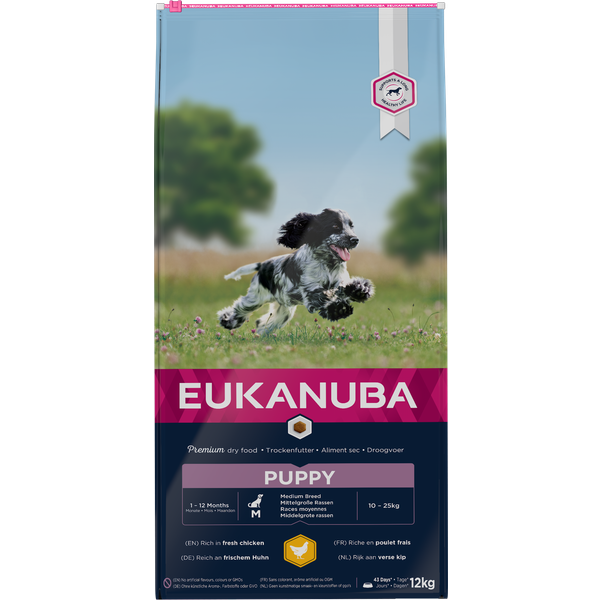 Eukanuba Puppy Medium Breed hondenvoer 2 x 12 kg