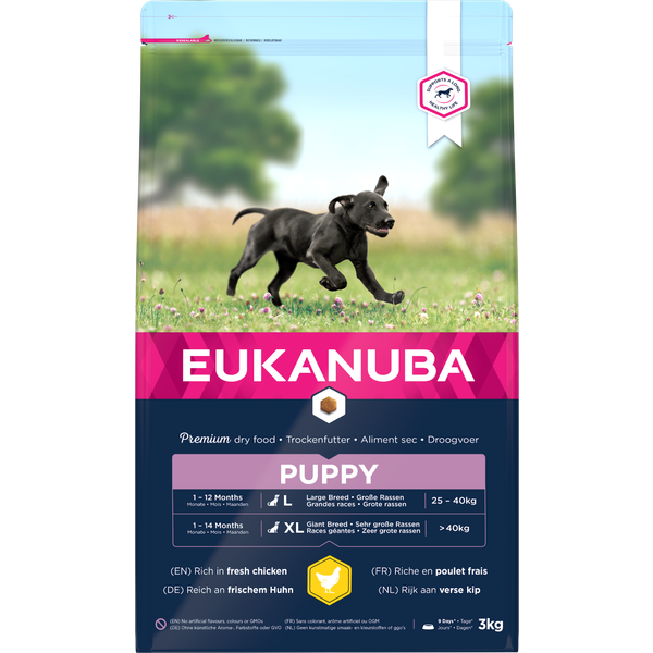 Afbeelding Eukanuba Growing Puppy Large Breed kip hondenvoer 3 kg door Petsplace.nl