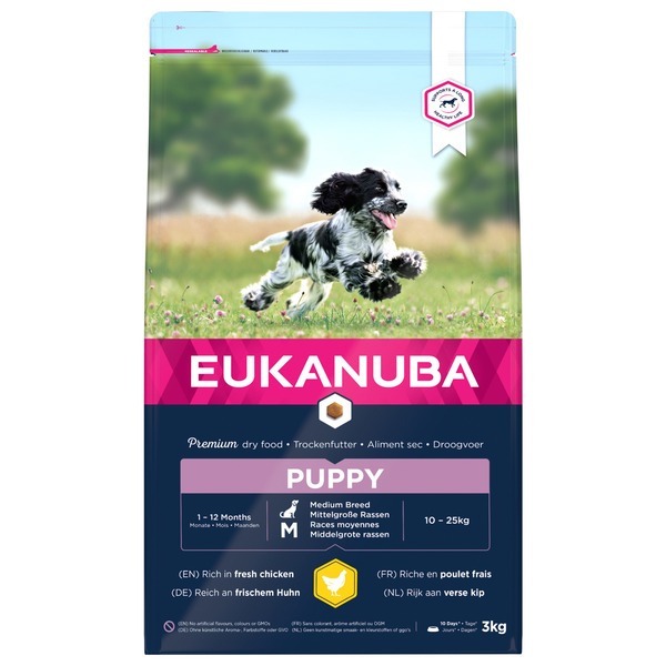 Eukanuba Growing Puppy Medium Breed kip hondenvoer 3 kg