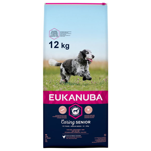 Afbeelding Eukanuba Dog - Caring Senior - Medium Breed - 12 kg door Petsplace.nl