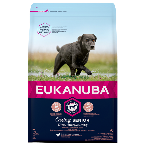 Afbeelding Eukanuba Caring Senior Large Breed kip hondenvoer 3 kg door Petsplace.nl
