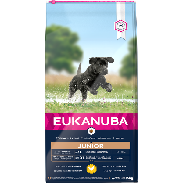 Afbeelding Eukanuba Developing Junior Large Breed kip hondenvoer 15 kg door Petsplace.nl