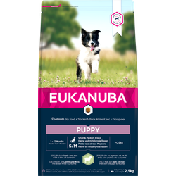 Eukanuba Puppy Small & Medium Breed Lam – Hondenvoer – 2.5 kg