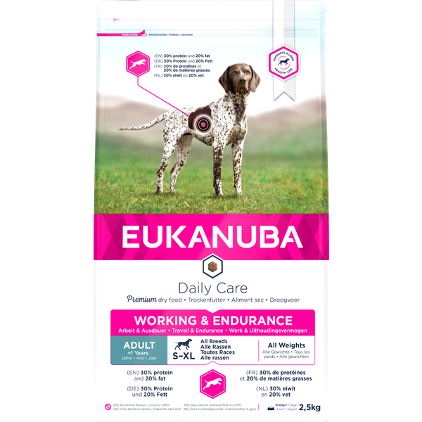 Afbeelding Eukanuba Adult Performance Working & Endurance hondenvoer 2,5 kg door Petsplace.nl