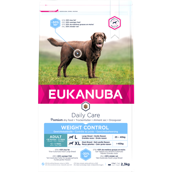 Afbeelding Eukanuba Adult Weight Control Large Breed hondenvoer 2,3 kg door Petsplace.nl