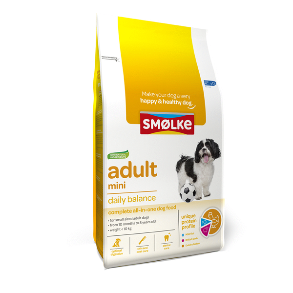 Smolke Adult Mini Kip&Lam&Vis - Hondenvoer - 12 kg