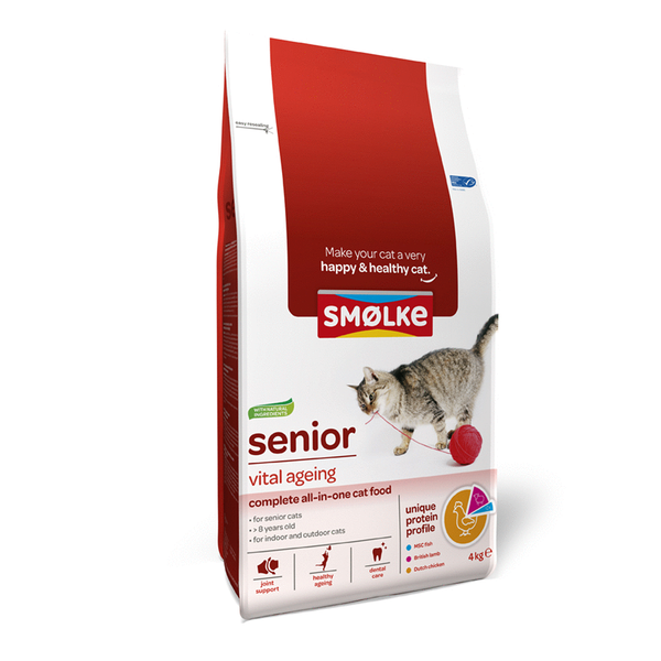 Afbeelding Smolke Cat Senior - Kattenvoer - 4 kg door Petsplace.nl