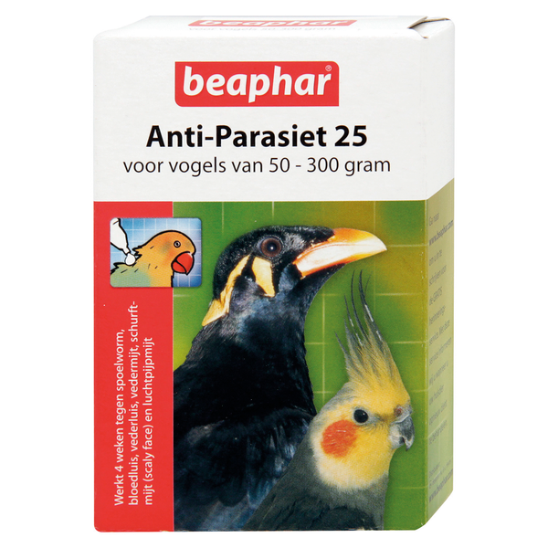 Afbeelding Beaphar antiparasiet 25 vogel 50300gr door Petsplace.nl