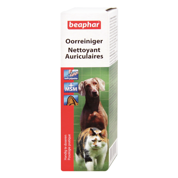 Afbeelding Beaphar oorreiniger hond, kat en knaagdier 50 ml door Petsplace.nl