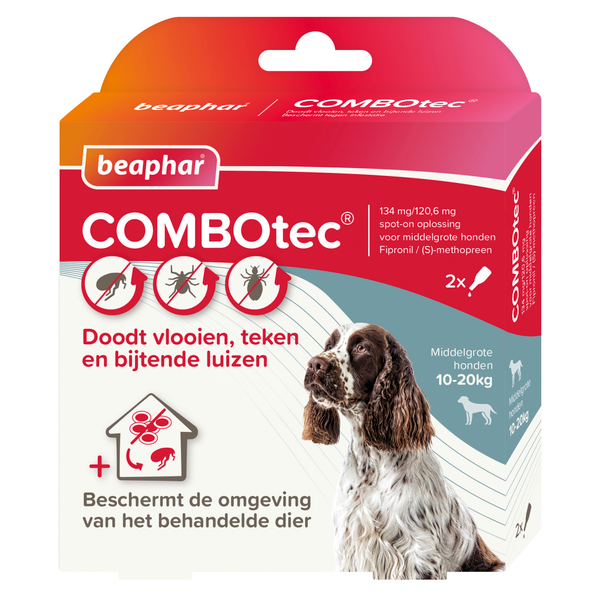Afbeelding COMBOtec hond 2 pipetten 10-20 kg door Petsplace.nl