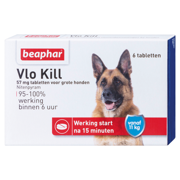 Afbeelding Beaphar Vlo Kill (vanaf 11 kg) hond 6 Tabletten door Petsplace.nl