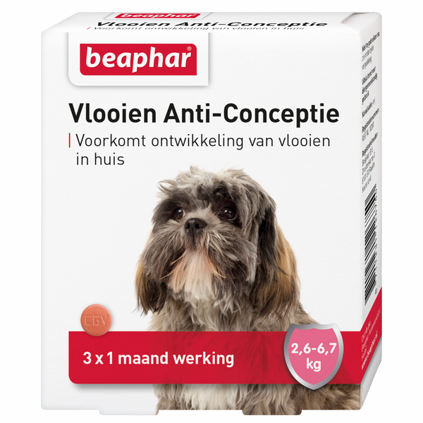 Afbeelding Beaphar Vlooien Anti-Conceptie (2,6 tot 6,7 kg) hond Per verpakking door Petsplace.nl
