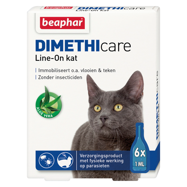 Afbeelding Beaphar Dimethicare Line-On kat 6 pipetten door Petsplace.nl