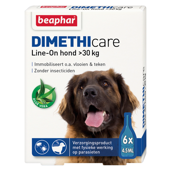 Beaphar Dimethicare Line-On (vanaf 30 kg) hond 6 pipetten