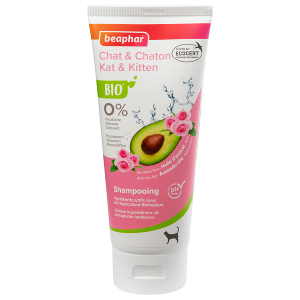 Afbeelding Beaphar Bio Shampoo Kat En Kitten - Kattenvachtverzorging - 200 ml door Petsplace.nl