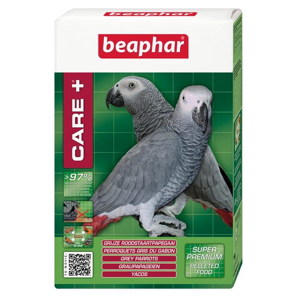 Afbeelding Beaphar Care Plus Grijze Roodstaart - Vogelvoer - 1 kg door Petsplace.nl