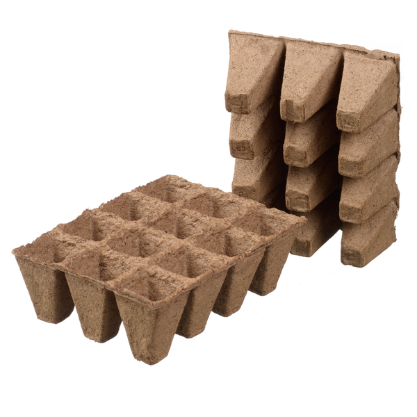 Afbeelding Nature Turfpottrays 16x12x5 cm - Kweekbenodigdheden - 12 stuks door Petsplace.nl