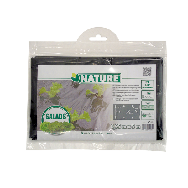 Nature Kweekfolie Sla - Groeifolie Gronddoek - 0.95x5 m Zwart Anti-Uv