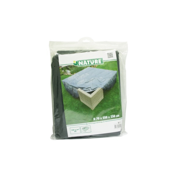 Afbeelding Nature Beschermhoes Loungeset Grijs H70x250x250cm door Petsplace.nl