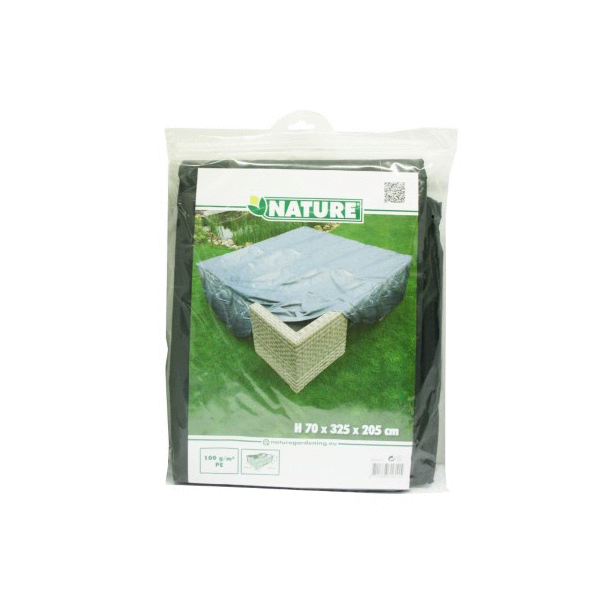 Afbeelding Nature Beschermhoes Loungeset Grijs H70x325x205cm door Petsplace.nl