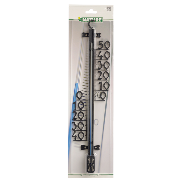 Nature Profielthermometer - Thermometer - 3x11x46.5 cm Zwart